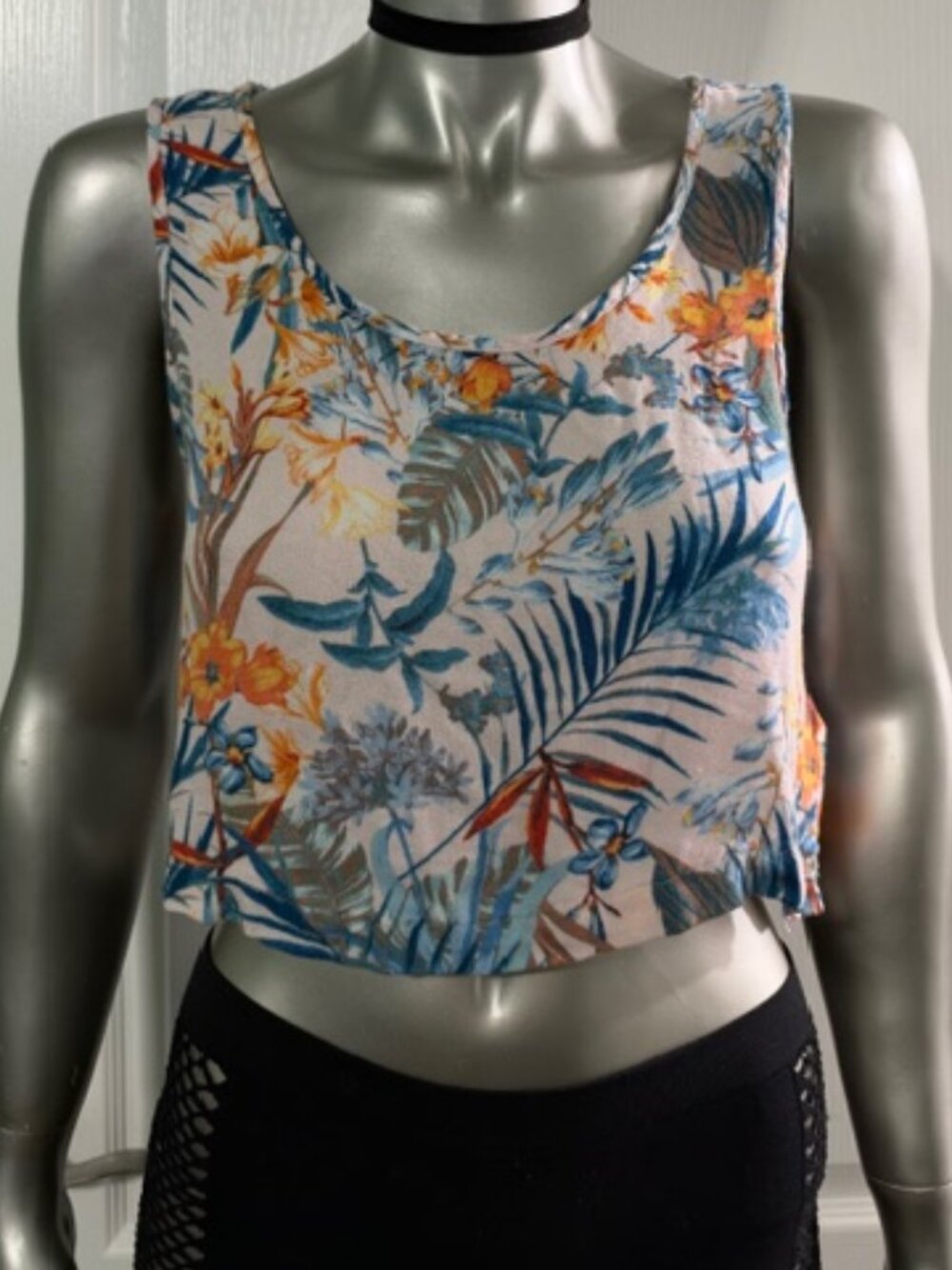 tropical palm tree tank top